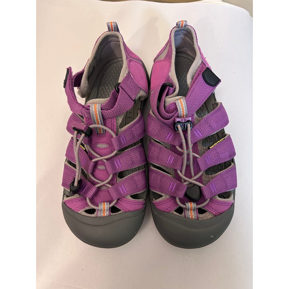 Keen Newport H2 Kids Waterproof Sandals Purple Grey Orange Size 5 Youth